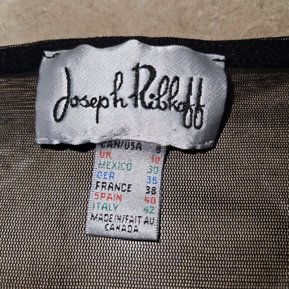 Joseph Ribkoff Womens US SZ 8 Sheath Dress Midi Length Stained Glass Quiet Money - Picture 7 of 8